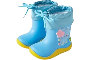 IWIHMIV Kids Rainboots Girls' Rain Boots Boys Rainboots Kids Rain Boots Toddler Rain Shoes Children Boots for Boys and Girls