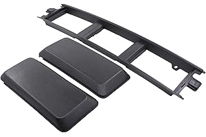 MOTOKU Black Front Bumper Cover Lower Grille Panel Trim for Ford F-150 2018-2020 Bumper Cover End Kit