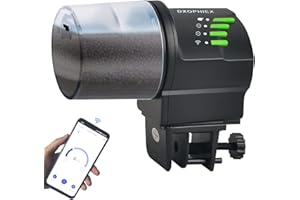 DXOPHIEX WiFi Fish Feeder Automatic Fish Feeder Automatic Dispenser Vacation Fish Feeder for Aquarium and Turtle Tank with Fish Feeding Ring