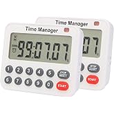 AIMILAR Magnetic Digital Kitchen Timer with Direct Numerical Keypad, Loud Alarm - 99Hr Countdown Count Up Timer for Cooking Baking Classroom, Batteries Included