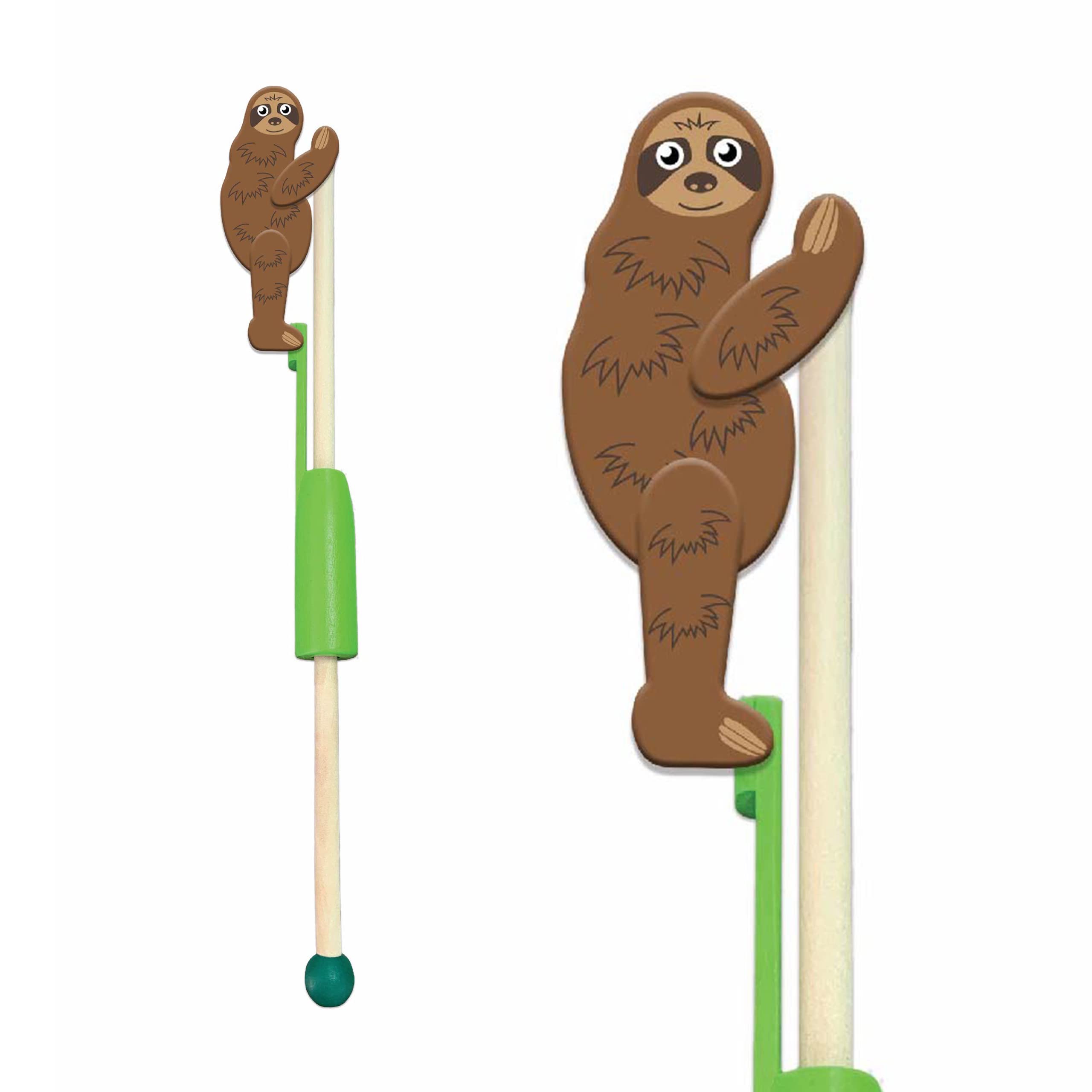 Animal Acrobats - Sloth from Deluxebase. A Wooden Jungle Animal Toy for Toddlers and Kids