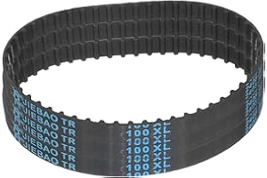 uxcell 3 Pcs 100XL 037 Timing Belt 50 Teeth Rubber Geared Cogged Belt, 0.37" Width, 0.20" Pitch Synchronous Timing Belt