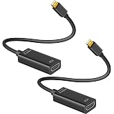 4K Mini DisplayPort to HDMI Adapter 2 Pack, 4K@30Hz Mini DP to HDMI Adapter, Gold-Plated Thunderbolt to HDMI Converter Compatible with MacBook Air/Pro, Microsoft Surface Pro/Dock, Monitor, Projector