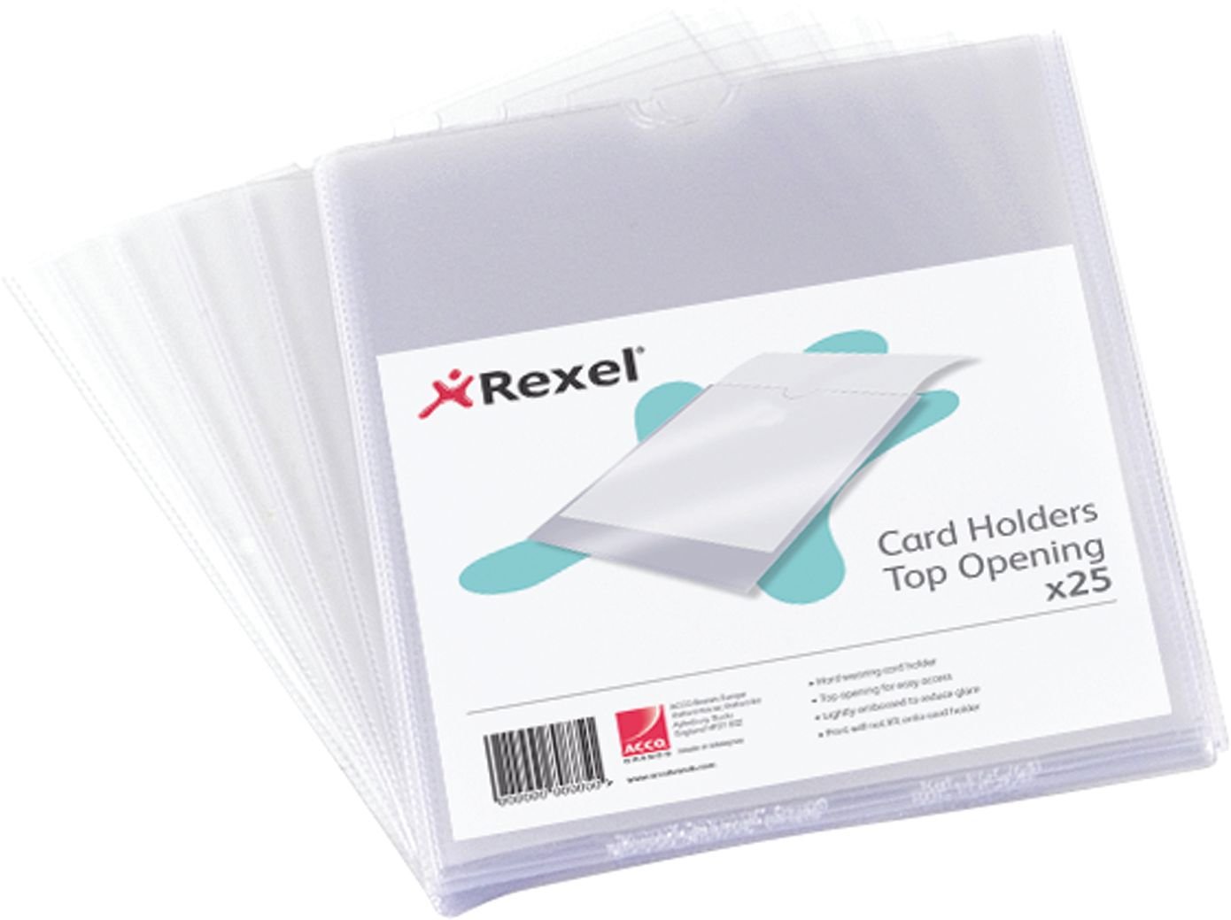 Rexel Card Holder Nyrex Open on Short Edge 152x102mm Ref 12030 [Pack of 25]