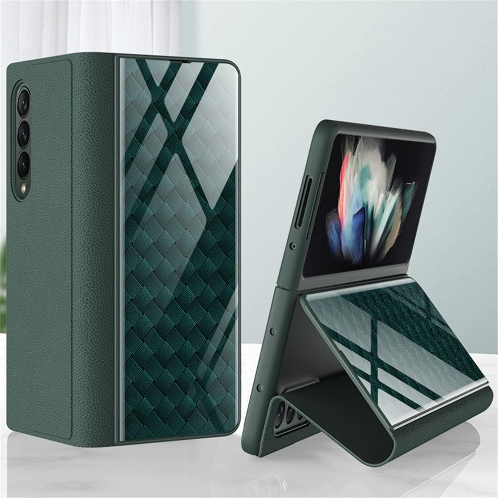 BaiFu Case for Samsung Galaxy Z Fold3 5G Folding Screen Case Leather Cover PU Leather Protective Phone Case for Samsung Galaxy Z Fold3 5G,BC13