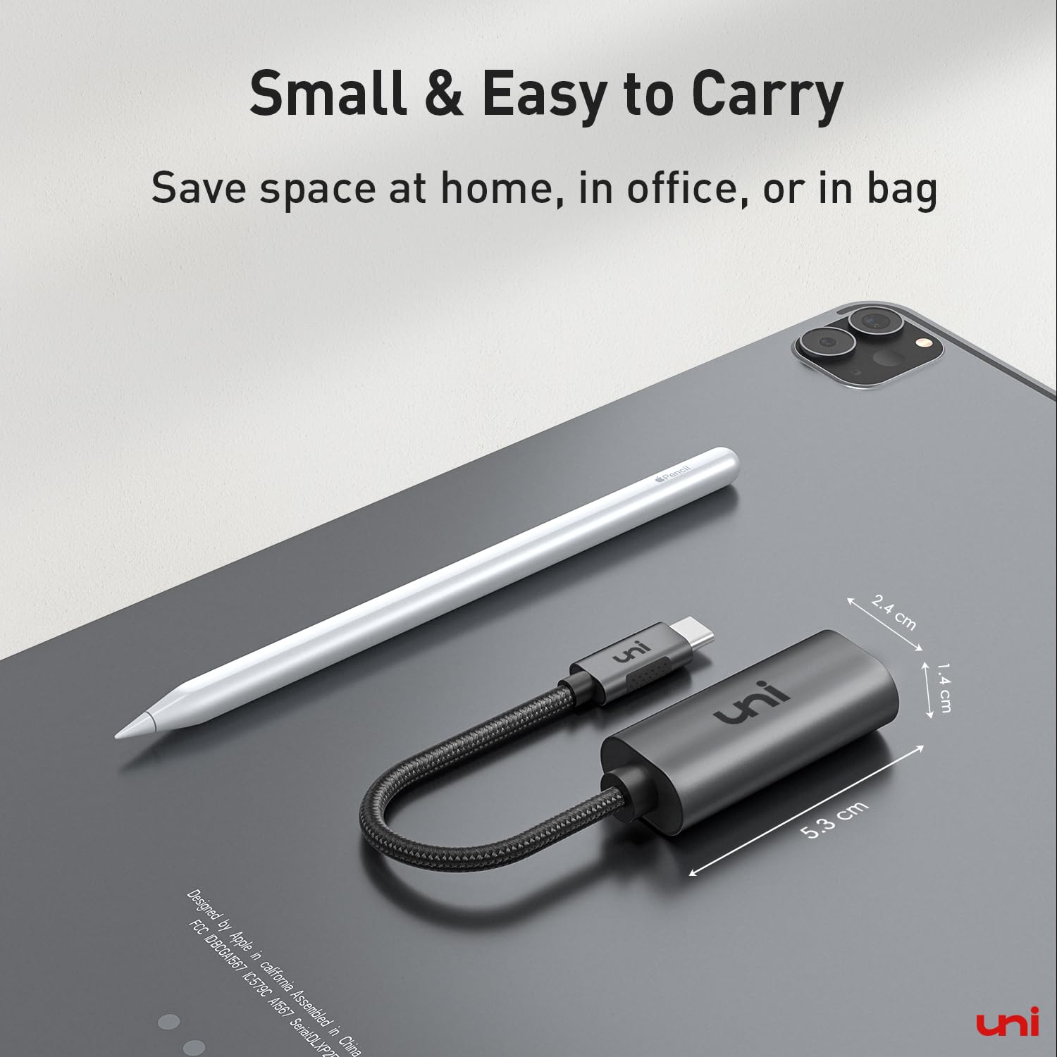 Uni Usb C To Ethernet Adapter, Driver Free 1Gbps Wired Network Adapter, Gigabit Thunderbolt Lan Adaptor In Aluminum, Compatible For Iphone 15 16, Macbook Pro, Macbook Air, Ipad Pro/Air, Dell Xps - View 6