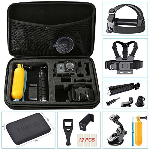 Hieha-23-Kit-Accesorio-Universal-de-Cmara-Deportiva-Action-CAM-Acuatica-Maletn-Estuche-Cinturn-Pecho-Arnes-Correa-Cabeza-Palo-Flotante-Trpode-para-Victsing-Campark-GoPro-Hero-Session-SJCAM