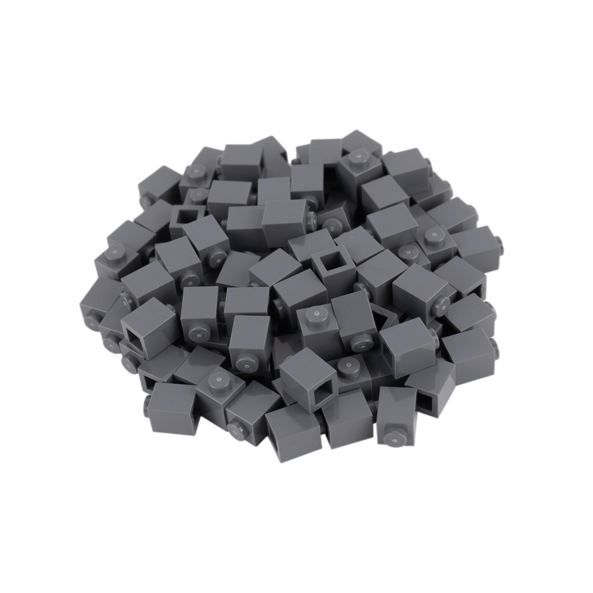 LEGO Classic Pack of 100 1x1 Stone (3005, Dark Grey) with Stone Separator
