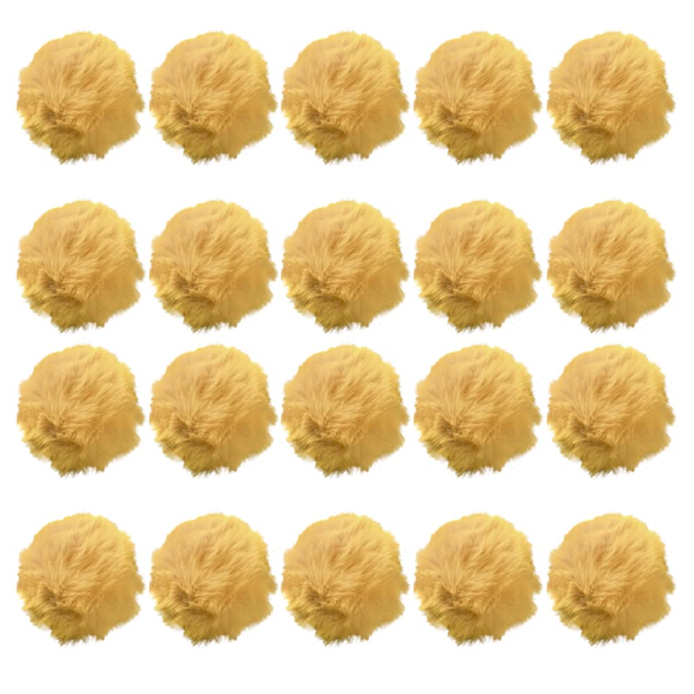 MIUPOO Large Yellow Plush Pom Poms, 3 Inches, 20 Pieces, Festival Decorative Pom Pom Balls for DIY Crafts, Costume Accessory — image 1
