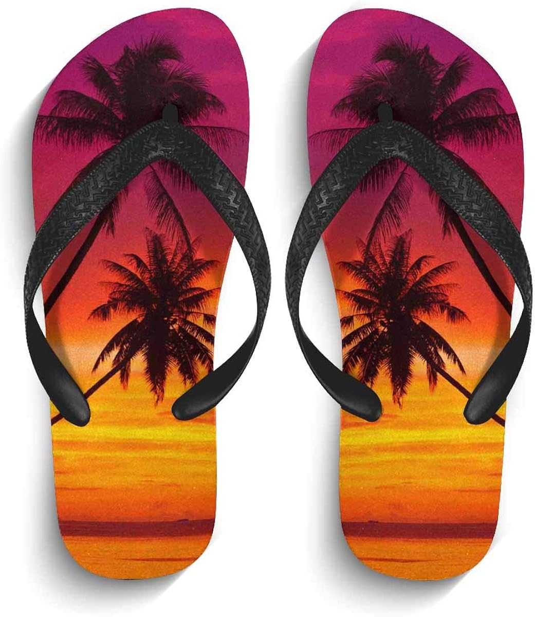 palm tree flip flops