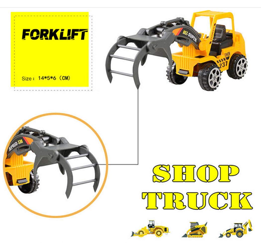 Angoo 6Pcs Construction Vehicle Truck Push Engineering Toy Cars Children Kid Toys, Perfect Truck Toy for Toddler Boys Girls