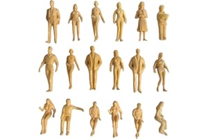 20pcs 1:25 Scale DIY Unpainted Figures - Tiny Mixed Model People in Different Poses for Train, Park, Street Scenes - Passenge