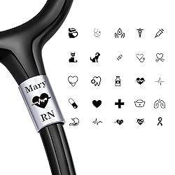 Personalized Stethoscope Name Tag Charms for