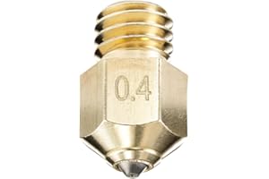 DUROZZLE Tungsten Carbide Tip 3D Printer Nozzles, High Thermal Conductivity Abrasion Resistance for Ender 3, CR-10, Elegoo Neptune 3, Sovol SV06 and More (MK8, 0.4mm)