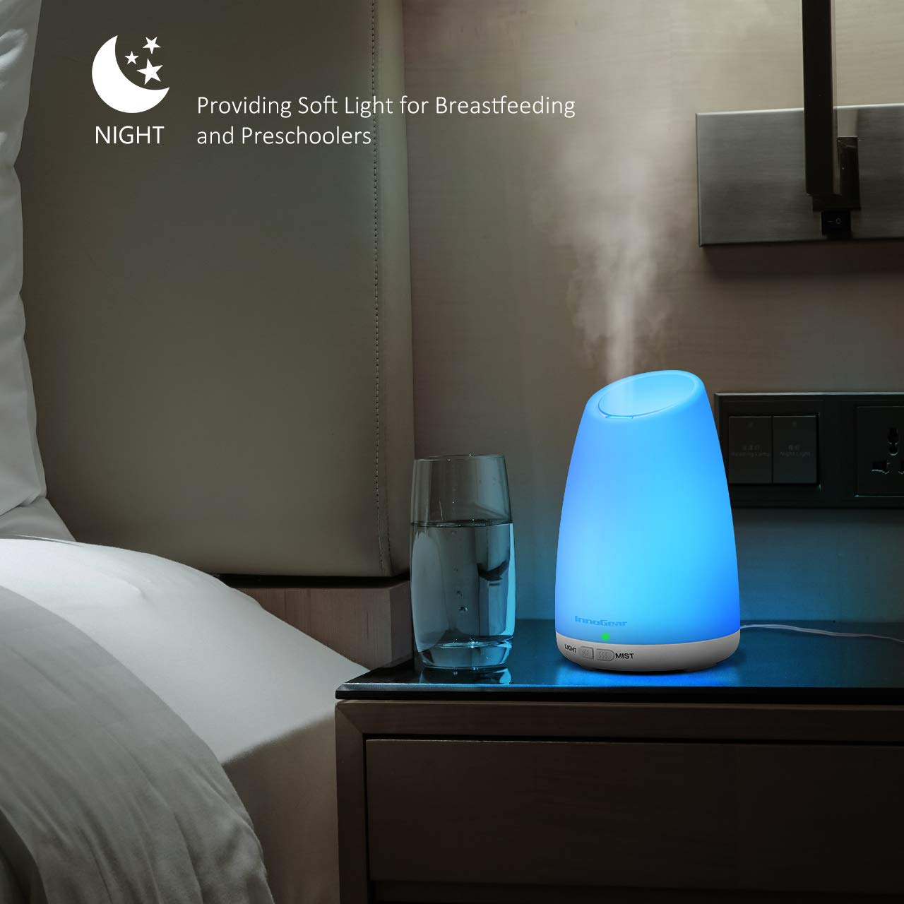 InnoGear 150ml Essential Oil Diffuser Cool Mist Humidifiers Ultrasonic