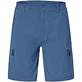 Rdruko Men's Hiking Shorts 9" Quick Dry Lightweight Outdoor Work Travel Golf Casual Cargo Shorts with 6 Pockets