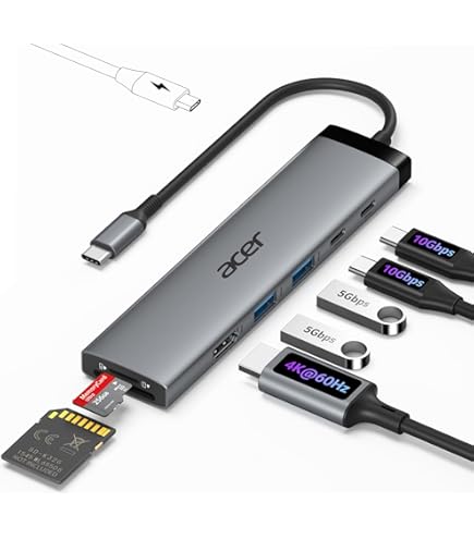 Amazon.com: Anker 364 USB C Hub (10-in-1, Dual 4K HDMI) with Max