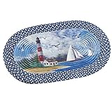 Nautical Lighthouse Braided Accent Rug