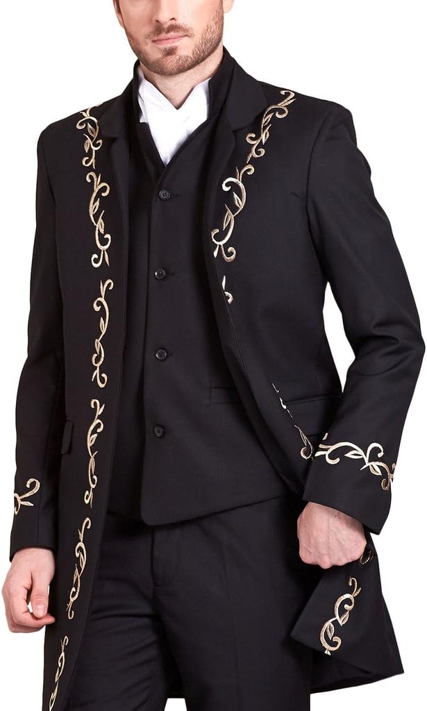 Muslim Men's Kurta Long Suit Coat Pakistani Costumes Traditional Clothing Totem Tux