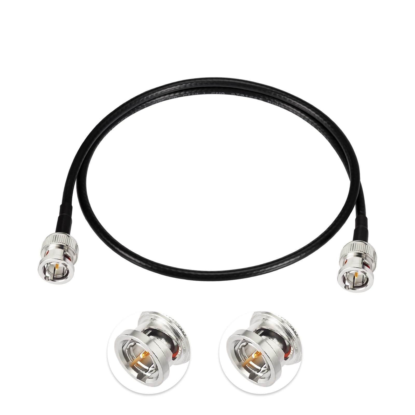 Superbat HD/3G/6G SDI Cable 60cm Thin BNC Male to Male Belden 1855A 75ohm SDI Video Cable Supports HD-SDI/3G-SDI/6G-SDI 4K for Broadcast Camera CCTV Monitor SDI Converter etc