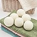 Wool Dryer Balls, 6 Pack XL Size Natural Fabric Softener Reduce Wrinkles&Save Drying Time, Reusable Organic Natural Fabric Softener