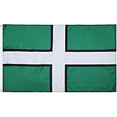 AZ FLAG - Devon County Flag - 2x3 Ft - 100D Polyester County Of Devon - England Banner with Two Metal Grommets - Fade Resistant - Vivid Colors - 2' x 3' Feet - 90x60 Cm