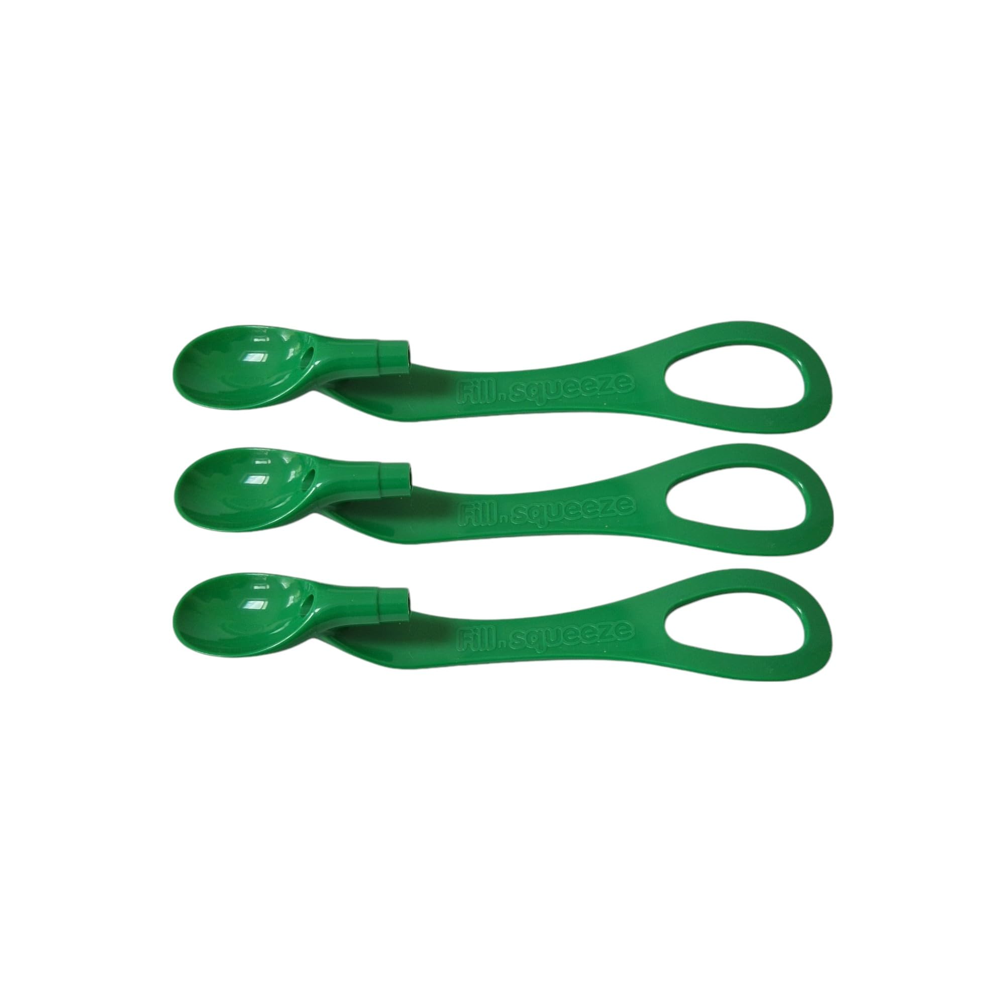 Fill n Squeeze Baby Spoons for Pouches, Suitable for Pouches to Store Baby Food & Ellas Kitchen Organic Food Pouch. Simple Puree Spoon, Food Pouch Clip for Squeeze Pouch. (Pack of 3)