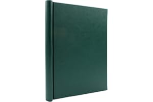Bindertek Faux Leather Springback Thesis Binder - Green, 1" Spine Width, 150 Sheet Capacity, High-Tension Spring Clamp Style, Perfect for Thesis Work, Legal Documents, Menus, Portfolios, Photography