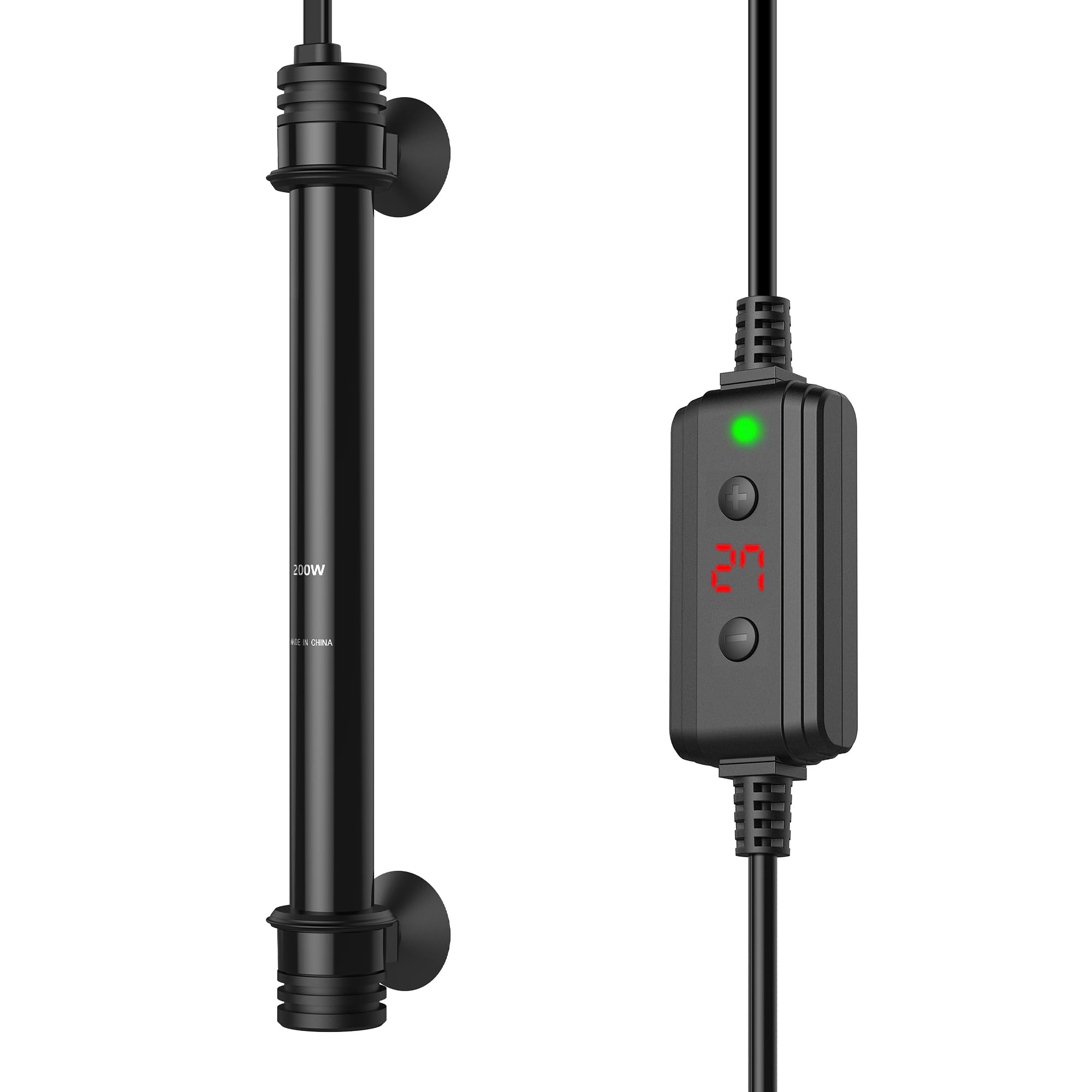 NICREW Fish Tank Heater, Submersible Aquarium Heater with External Temperature Controller, for Fish Tanks up to 150 Liters, 200W