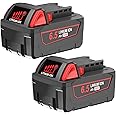 Powilling 2 Pack 6.5Ah 18V Lithium Batteries Replacement for Milwaukee M 18 Battery, Compatible with Milwaukee 18 Volt Batter