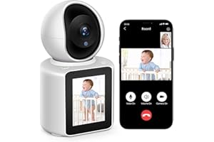 2K Two-Way Video/Audio Indoor Camera, Child/Elder/Dog/Pet Camera with Phone App, 2K Home Security Camera with Pan Tilt, Night