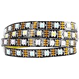 BTF-LIGHTING 3.2FT 1m WS2812b 60leds 60pixels Flexible Negro PCB Flexible individualmente direccionable Sueño en color…
