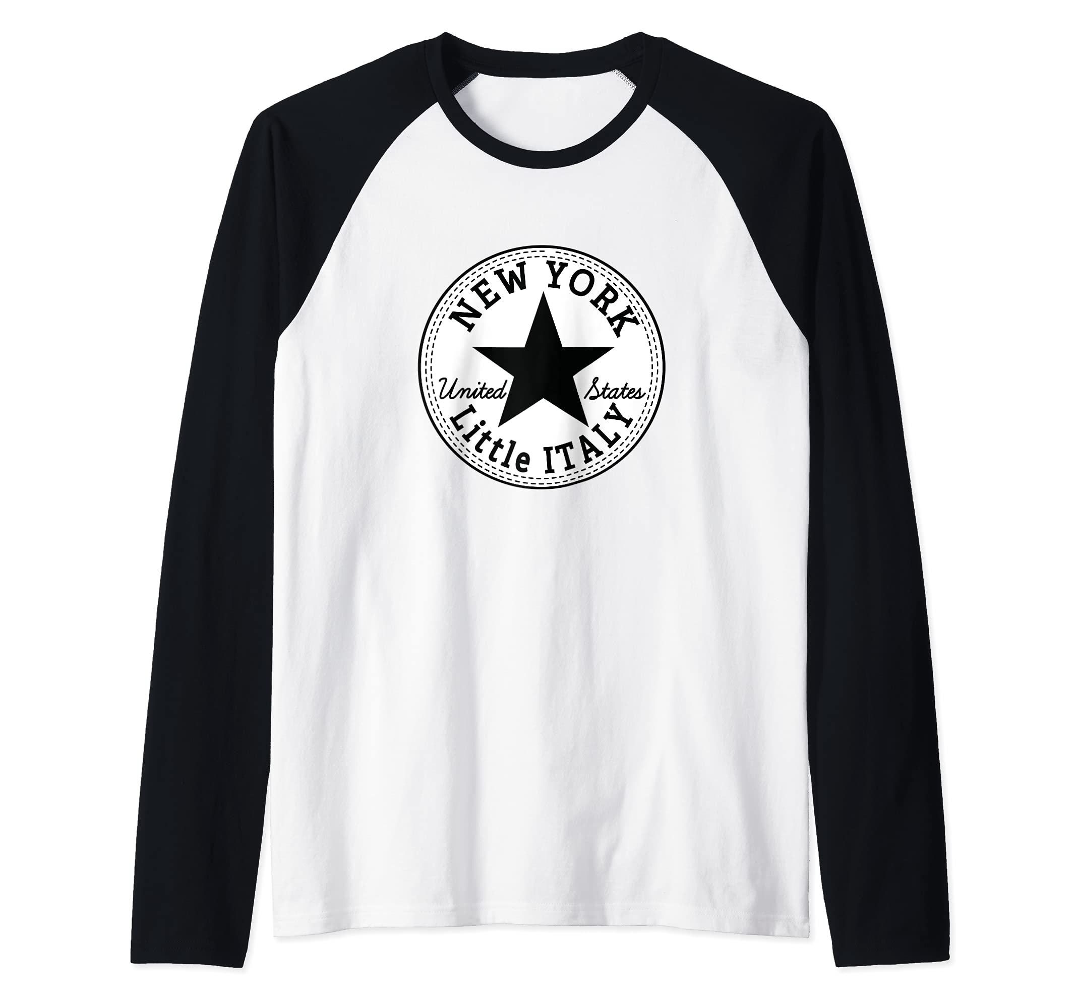 New York City Little Italy NYC United States of America Raglan Baseball Tee