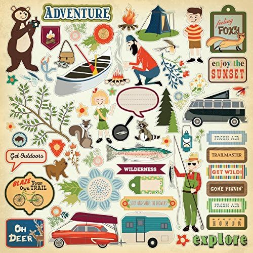 Great Outdoors Cardstock Stickers 12"X12"-