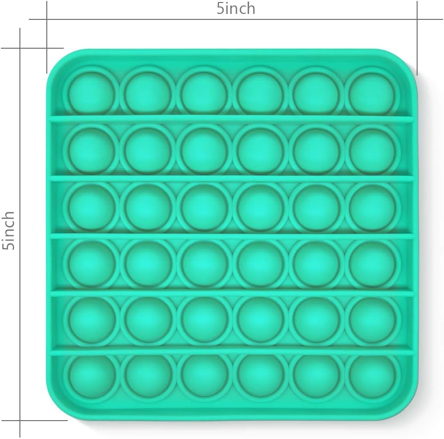 OCACA Fidget Pop Up Toys, Pop Up It Push Bubble Sensory Toys to Relieve Stress & Anxiety for Special Education School Supplies, Kids and Adults (Green, Square) : Office Products