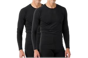 LAPASA Men's Thermal Underwear Top Crewneck Long Sleeve Shirt Base Layer Lightweight Midweight Heavyweight Winter M09/M26/M55
