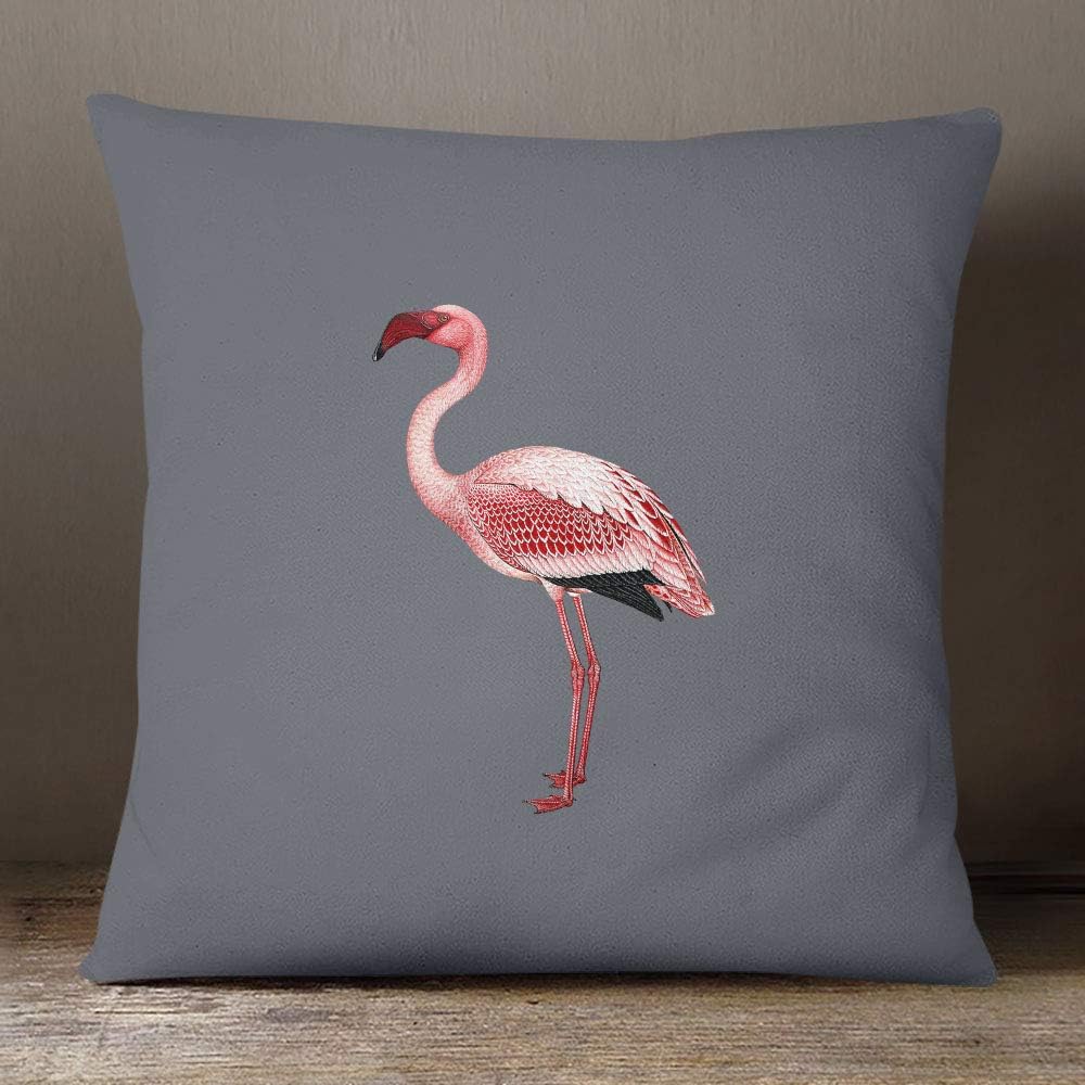 Izabela Peters Outdoor Cushions Waterproof, 43 cm, Filled Outdoor Cushion, Flamingo, Grey, Garden Furniture Cushions - Image 4
