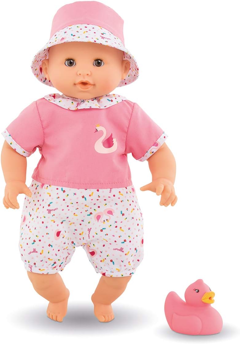 Amazon Com Corolle Bebe Bath Calypso Mon Premier Poupon 12 Baby Doll And Rubber Duck Toy For Water Play Toys Games