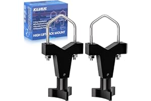 High Lift Jack Mount, KAVIUS Hi Lift Jack Tube Mount 1-2.5" Compatible with Polaris RZR Offroad Universal Vehicle Truck Adjus