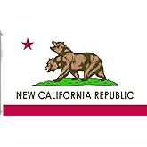 PringCor 3x5FT New California Republic Flag Polyester CA State USA Two Head Bear