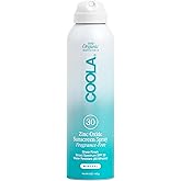 COOLA Organic Mineral Sunscreen SPF 30 Sunblock Spray, Dermatologist Tested Skin Care for Daily Protection, Vegan and Gluten Free, Fragrance Free, 5 Fl Oz