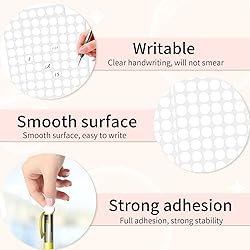 Starboling Dot Stickers,1/2 Inch White Circle