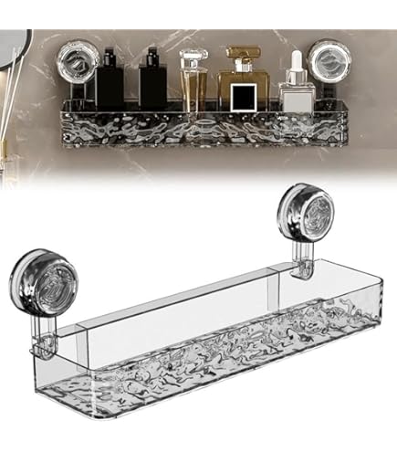 JoocLA Light Luxury Style Glacier Pattern Suction Cup Shelf