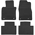 Megiteller Car Floor Mats Custom Fit for Mazda 3 2025 2024 2023 2022 2021 2020 2019 /Mazda CX-30 2019-2025 Odorless Washable Heavy Duty Rubber (All Weather) Floor Liners Set Black