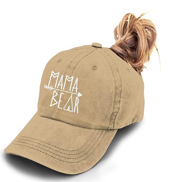 OASCUVER MAMA BEAR DENIM HAT ADJUSTABLE FEMALE STRETCH...