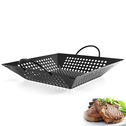 Buy Outgeek Grilling Basket Rectangle Carbon Steel Vegetable Basket