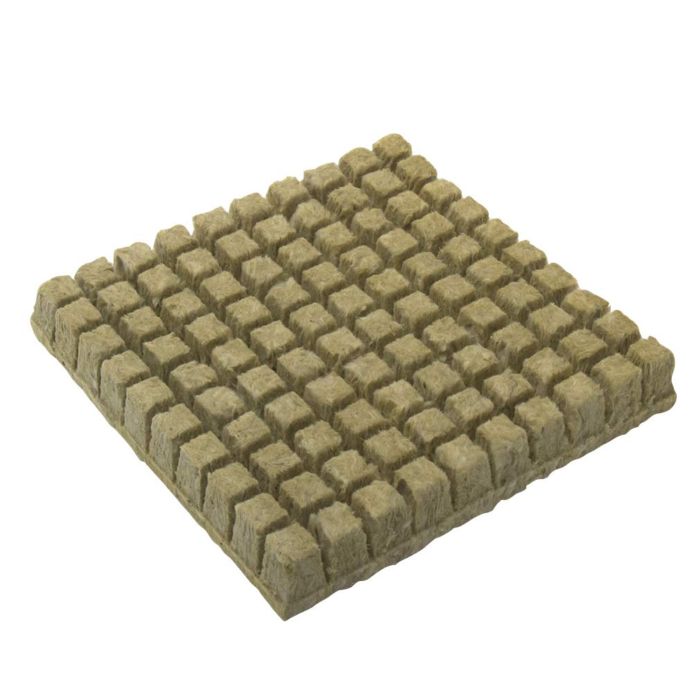 Rock Wool Cubes, Stonewool Grow Cubes Starter Sheets, Multifunction Greenhouse Compress Base, Mini Planting Hydroponic Grow Ventilative Rockwool, for Vigorous Plant Growth