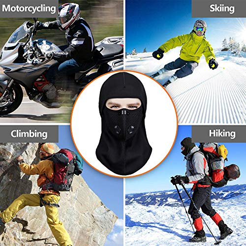 Balaclava-Dustproof & Windproof Masks - for Winter Motorcycle, Ski, Snowboard (Black+Gray)