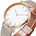 Clearance! Lovers' Fashion Mesh Strap Watch, SINMA Simple Alloy Bracelet Analog Quatz Wrist Watches (Rose Gold)