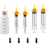 TML Pet Nursing Bottle, Nursing Bottle Kits, Replacement Nipple Cat Feeding Bottle for Newborn Kittens, Puppies, Rabbits, Sma